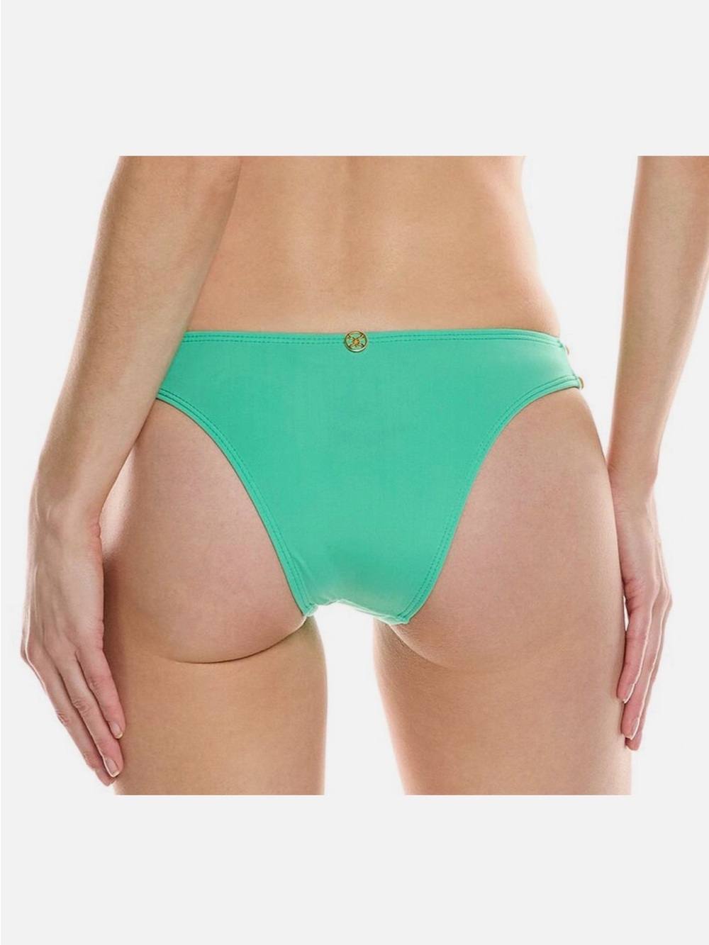 NWT ViX Paula Hermanny Solid Dora Green Beaded Bikini Bottom - Small - Picture 3 of 8